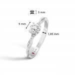 Ring Grace 18K Gold Diamonds and Topaz