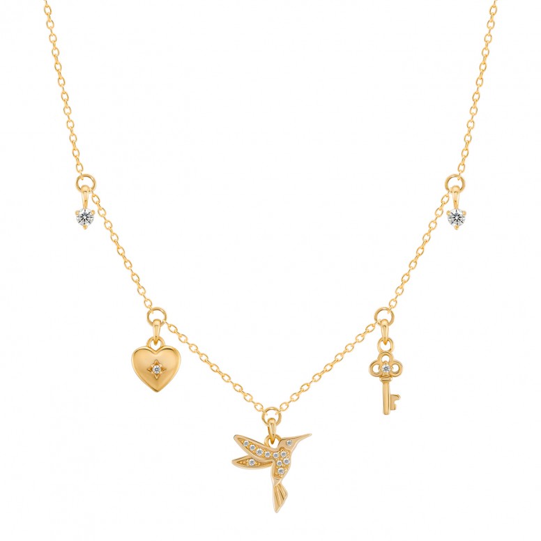 Colar Fun Colibri  & Charms