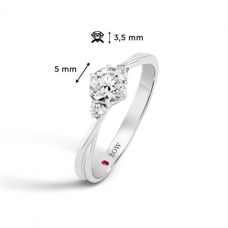 Ring Marylin 18K Gold Diamonds and Topaz