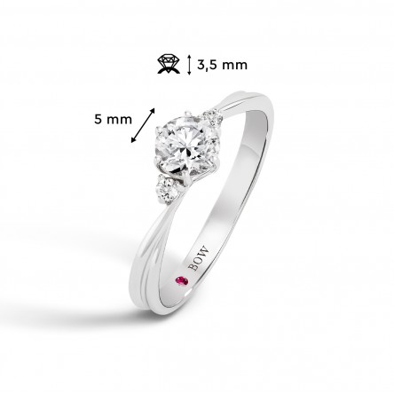 Ring Marylin 18K Gold Diamonds and Topaz