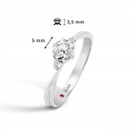 Ring Marylin 18K Gold Diamonds and Topaz