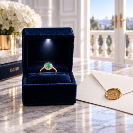Anillo Giselle Oro 18K Zafiro y Diamantes