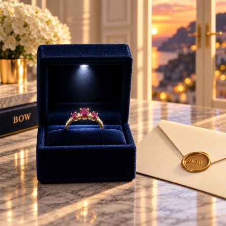 Anillo Margot Oro 18K Rubis y Diamantes
