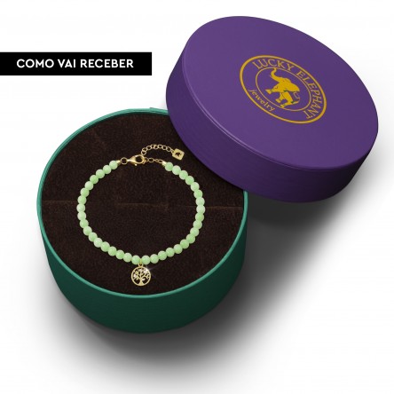 Lucky Colors Green & Tree Of Life Bracelet
