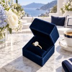 Ring Diana 18K Gold Topaz and Diamonds