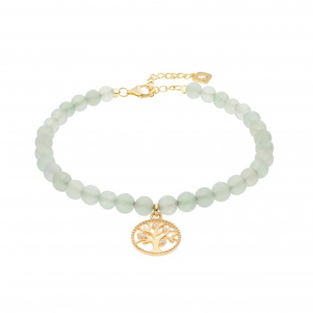 Lucky Colors Green & Tree Of Life Bracelet