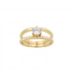 Anel Twisted Solitaire