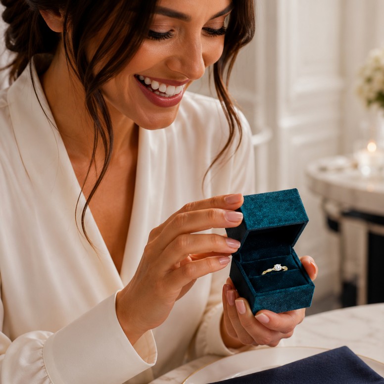 Ring Grace 18K Gold Diamonds and Topaz