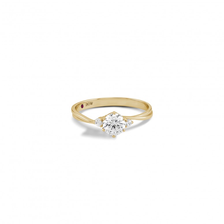 Ring Marylin 18K Gold Diamonds and Topaz