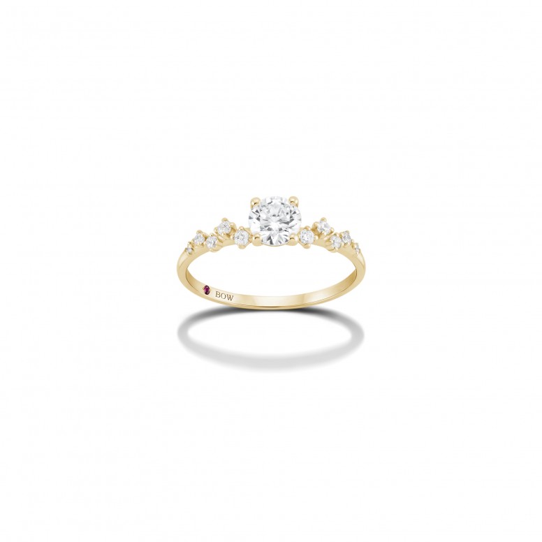 Ring Mia 18K Gold Diamonds and Topaz