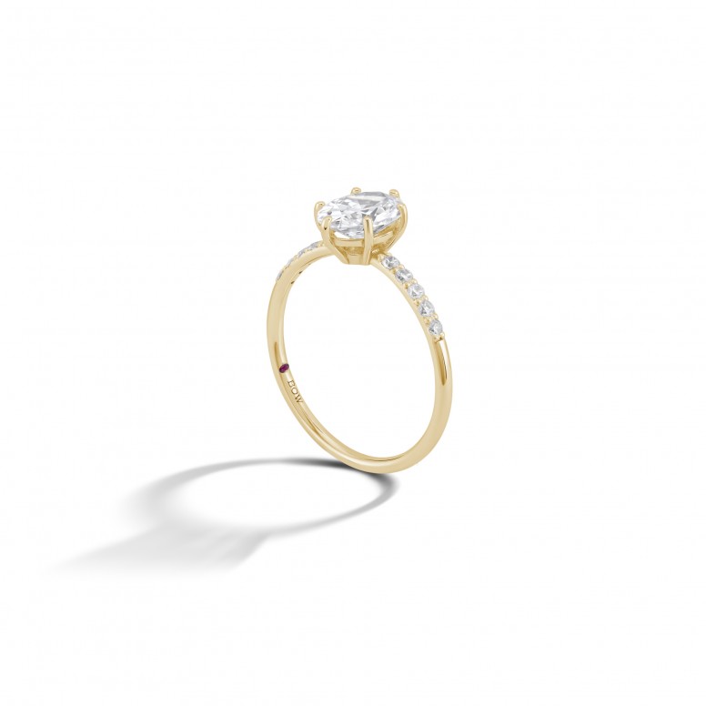 Ring Liz 18K Gold Diamonds and Topaz