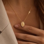 Colar Hope Medalha Nossa Sra De F�tima & Cruz
