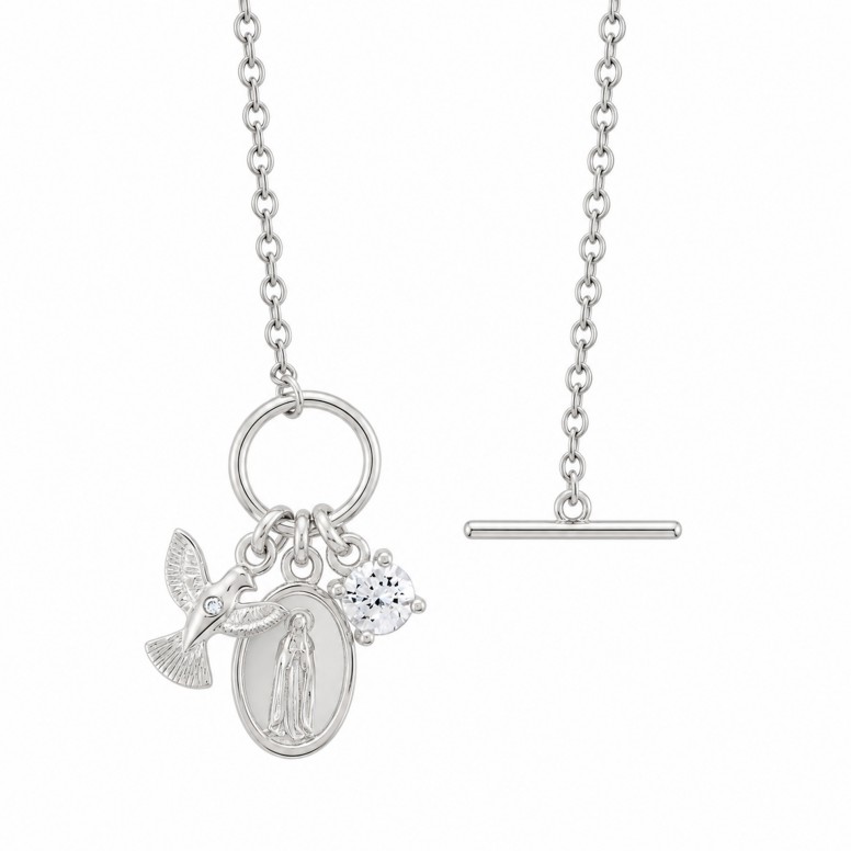 Colar Hope Medalha Nossa Sra De F�tima & Esp�rito Santo