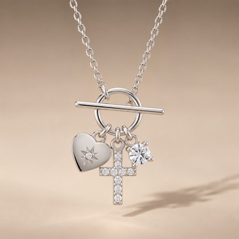 Colar Hope Cruz & Cora��o