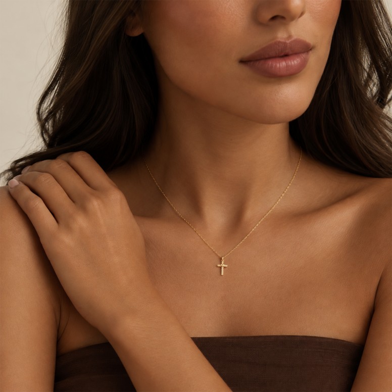 Timeless Cross II 14K Gold Pendant