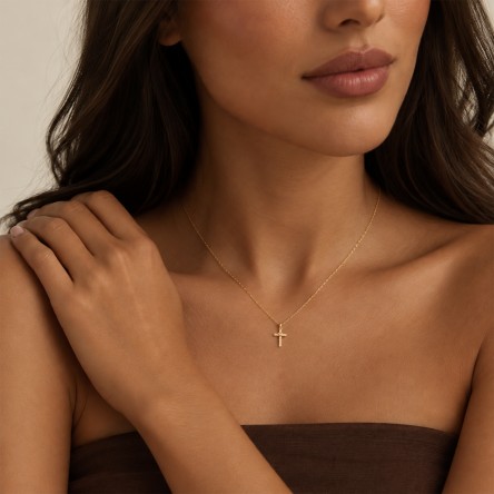 Timeless Cross II 14K Gold Pendant