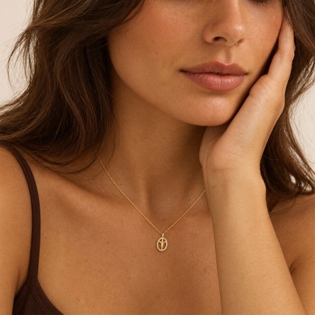 Cross of Christ 14K Gold Pendant