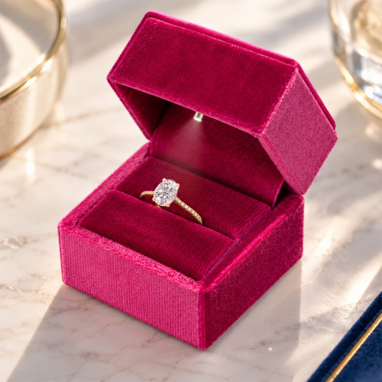 Ring Angelina 18K Gold Diamonds and Topaz