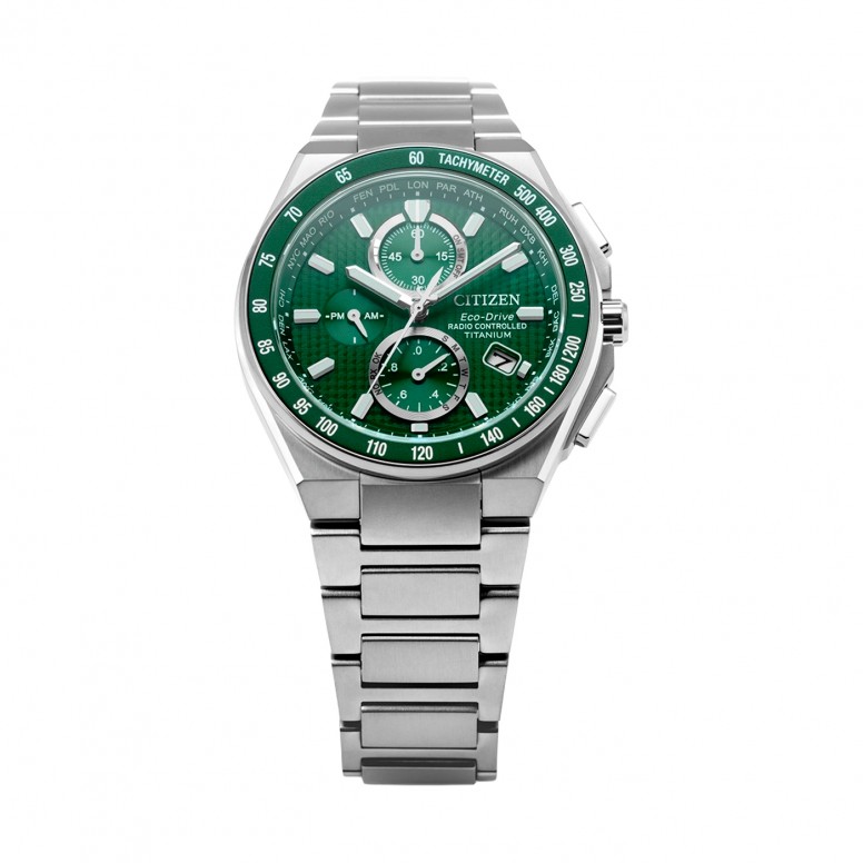 Radio-Controlled Super Titanium Green Watch