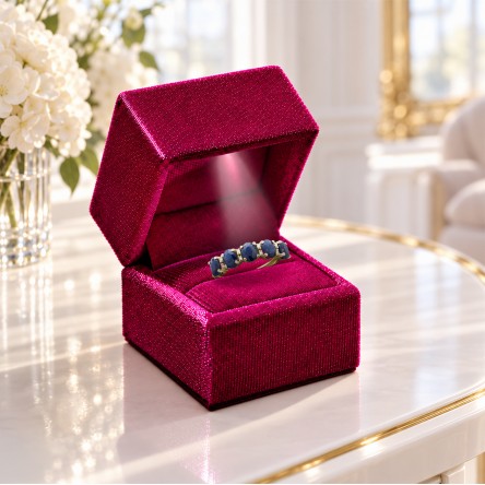 Ring Margot III 18K Gold Sapphires and Diamonds