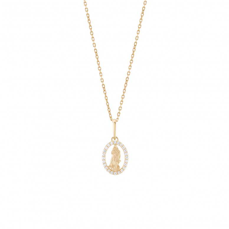Our Lady 14K Gold Pendant