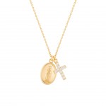 Colar Hope Medalha Nossa Sra De F�tima & Cruz