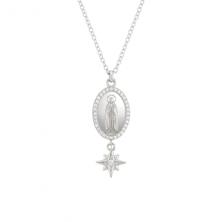 Colar Hope Medalha Nossa Sra De F�tima & Estrela
