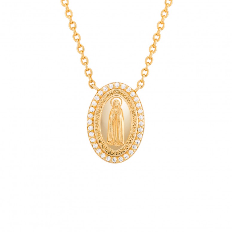 Colar Hope Medalha Nossa Sra De F�tima & Cruz