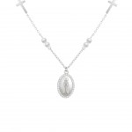 Colar Hope Medalha Nossa Sra De F�tima Com P�rolas