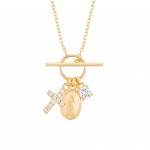 Collar Hope Medalla Nuestra Sra De F�tima & Cruz