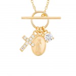 Collar Hope Medalla Nuestra Sra De F�tima & Cruz