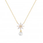 Colar Classy P�rolas e Flores