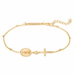 Our Lady Of F�tima Medal & Cross Hope Bracelet