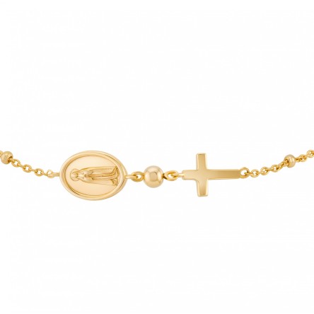 Our Lady Of F�tima Medal & Cross Hope Bracelet