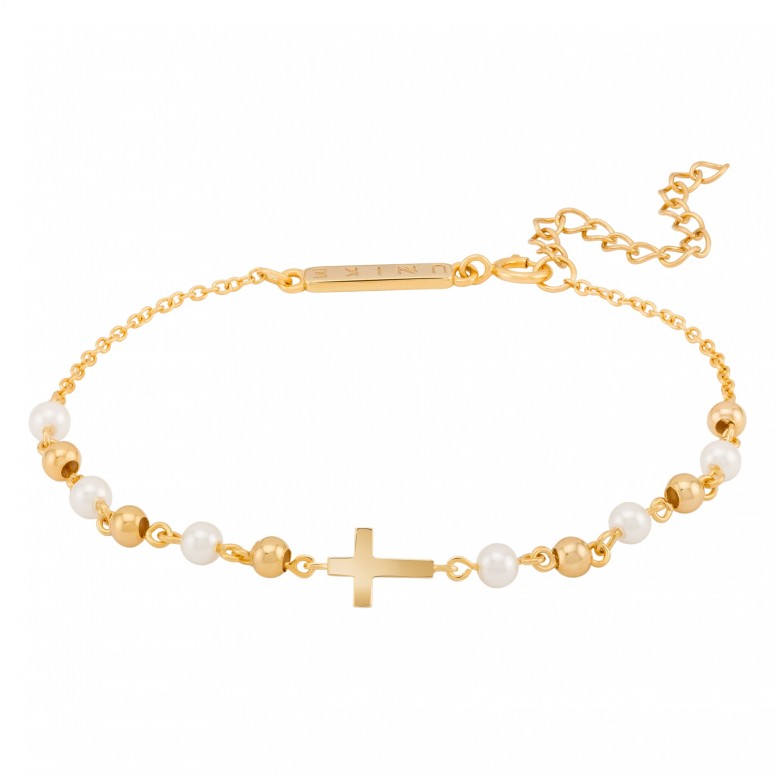 Cross With Pearls Hope Bracelet