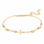 Cross With Pearls Hope Bracelet
