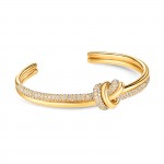 Knot Crystal Golden Bangle