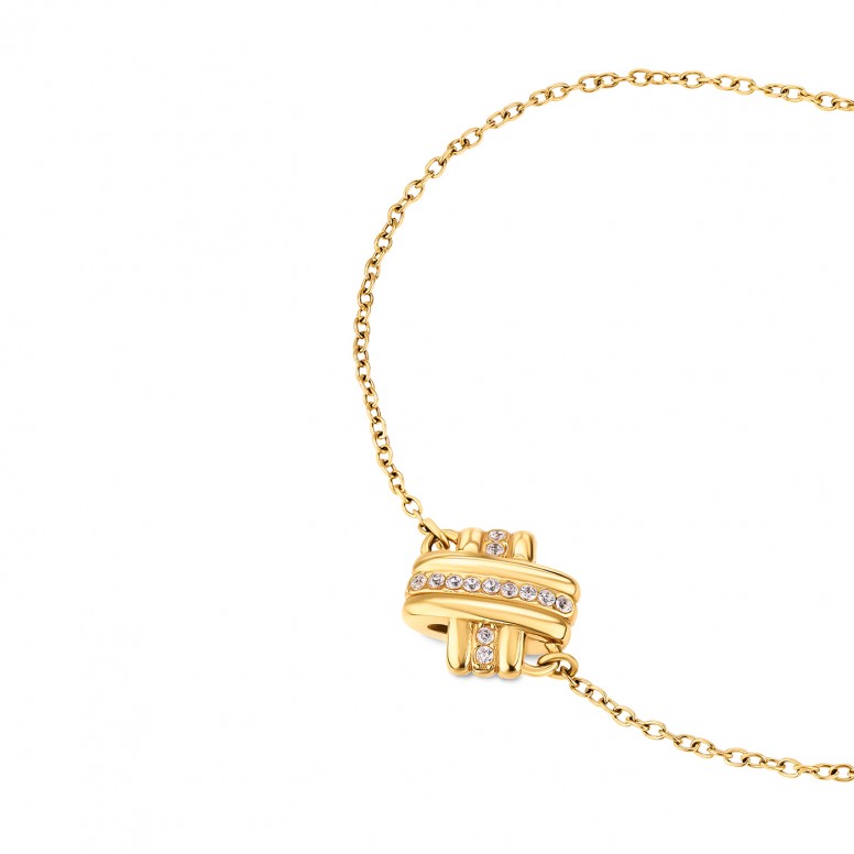 Knot Crystal Golden Bracelet