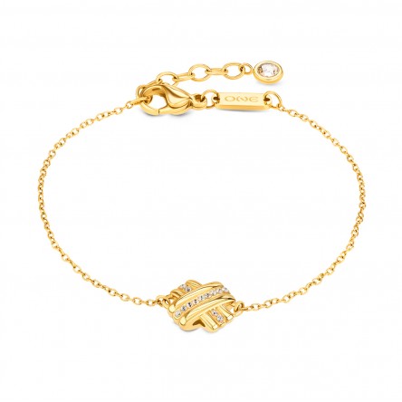 Knot Crystal Golden Bracelet