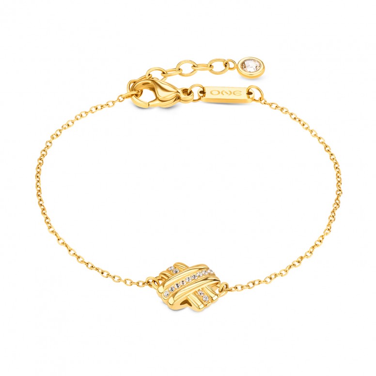 Knot Crystal Golden Bracelet
