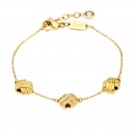 Knot Triple Crystal Golden Bracelet
