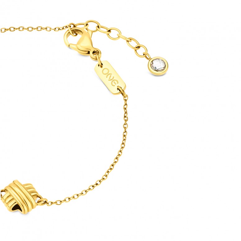 Knot Triple Crystal Golden Bracelet