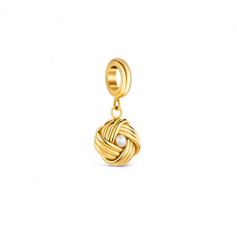 Knot Pearl Golden Life Charm