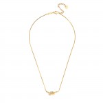 Knot Crystal Golden Necklace & Earrings Set
