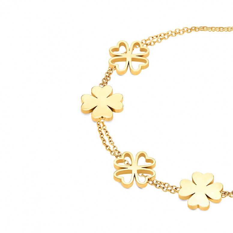 Lucky Flower Double Golden Bracelet