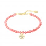 Peach Stones & Tree of Life Bracelet II