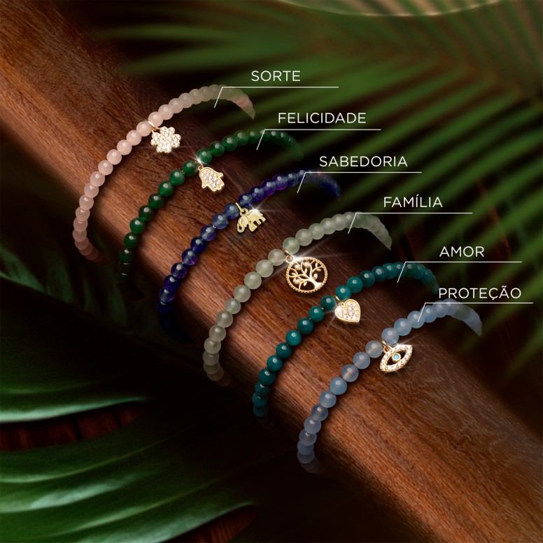 Lucky Colors Blue Stones & Love Heart II Bracelet