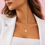 Colar Locket Secrets Carta Dourado