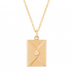 Colar Locket Secrets Carta Dourado