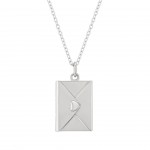 Colar Locket Secrets Carta Prateado
